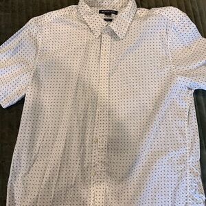 Michael Kors White Patterned Men's Shirt